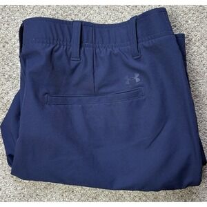 Under Armour Pants Mens 40x32 Blue Performance Golf Activewear Stretch Chino